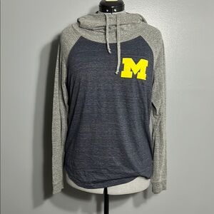 Blue 84 university of Michigan Navy and White Graphic Tee
